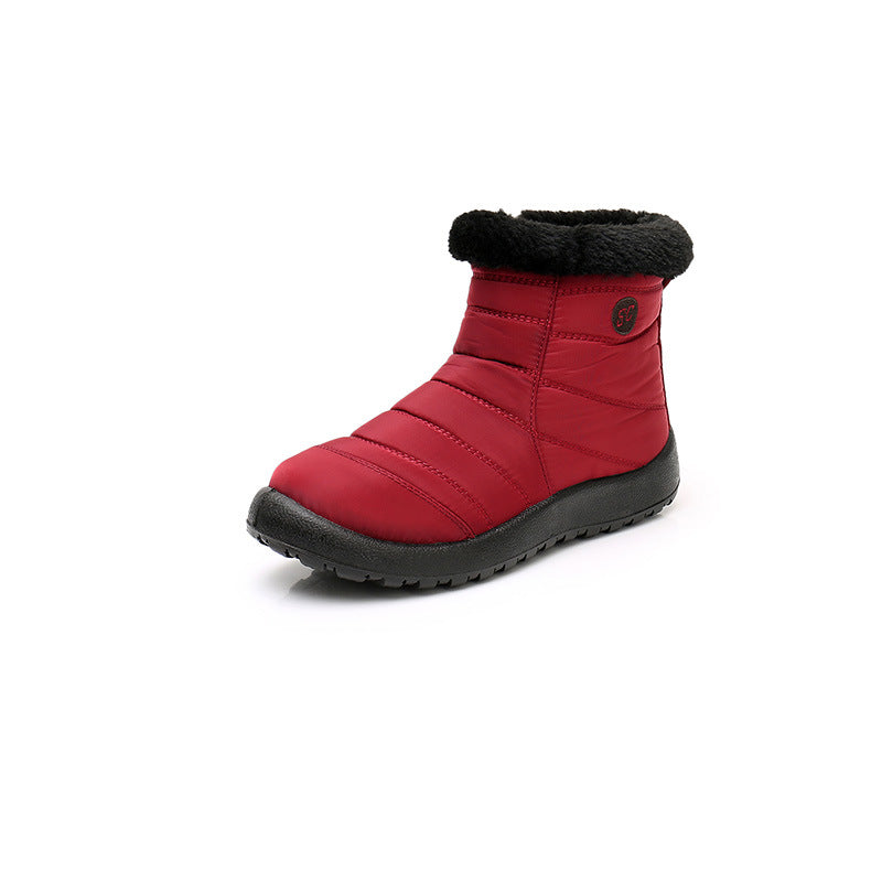 Womens Thickened Cotton Snow Boots Waterproof