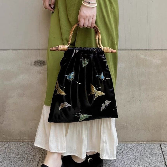 Retro Midsummer Butterfly Dream Handbag
