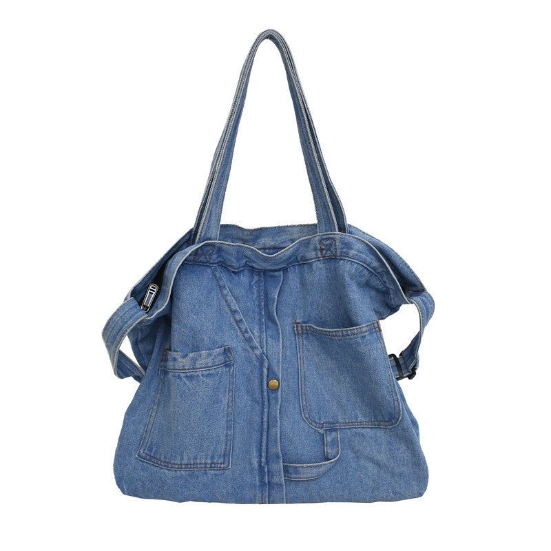 Retro Handbag Large Capacity Casual Denim Bag Canvas