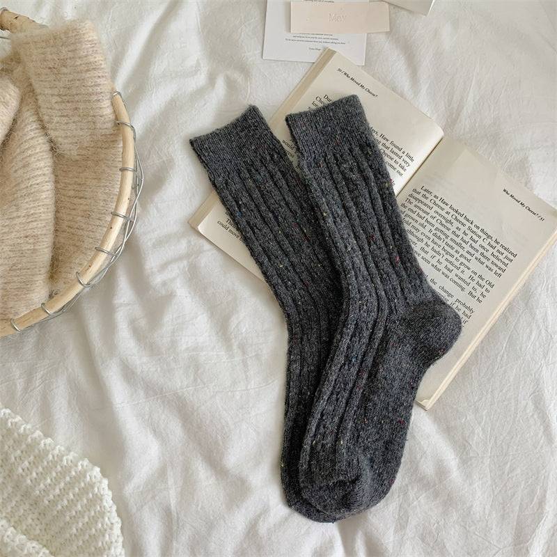 Womens Thick Insulated Wool Mid-calf Socks