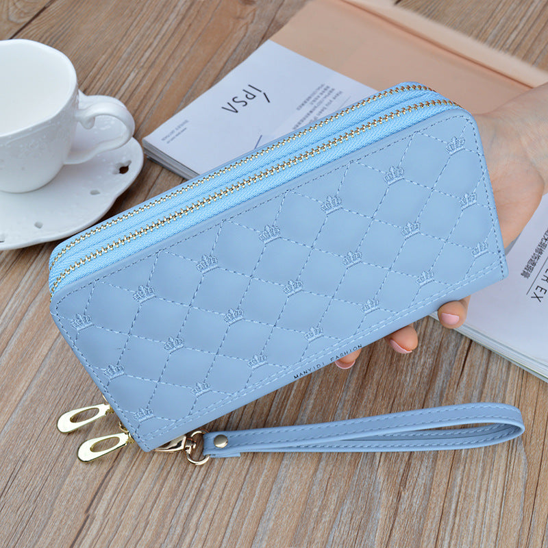 Women's Purse Long Double Zipper Handbags Shoulder Bag
