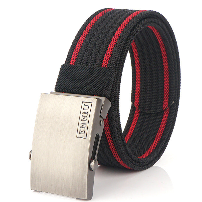 Men's Casual Smooth Buckle Canvas Belt