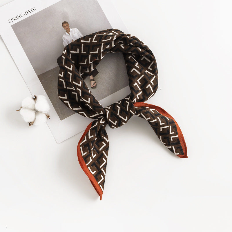 Printed 65cm Kerchief Scarf Shawl
