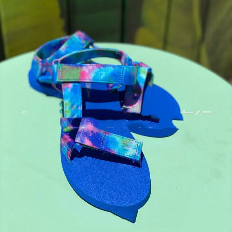 Summer Color Sandals European And American Leisure Large Size