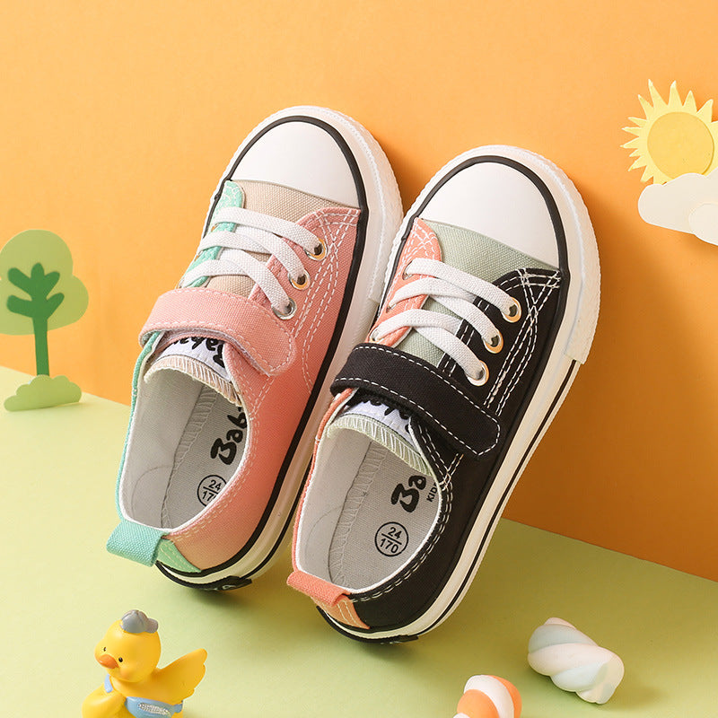 Children's Canvas Shoes, Girls' Casual Shoes, Color Matching And Breathable