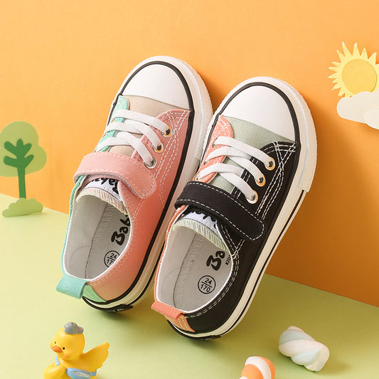 Children's Canvas Shoes, Girls' Casual Shoes, Color Matching And Breathable