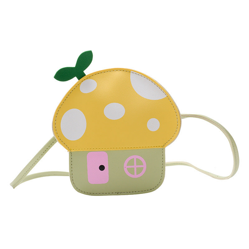 Cartoon Cute Children's Bag Shoulder Bag Korean Casual Messenger Bag Small Mushroom Coin Purse