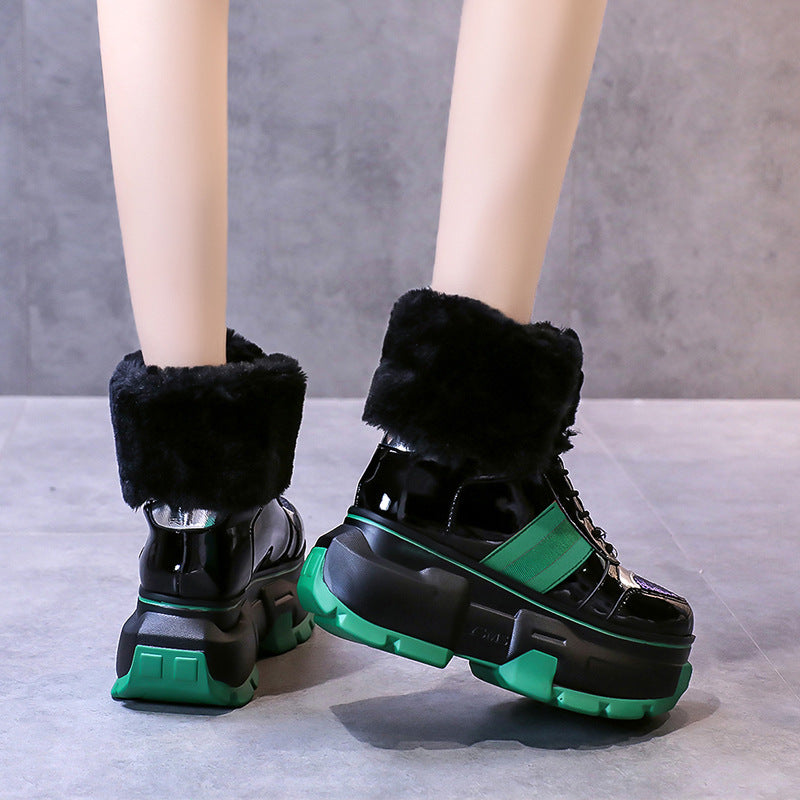 Thick-soled And Velvet Thickened Warmth Student Cotton Shoes