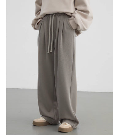 Women's Drawstring Fleece-lined High-waisted Casual Pants