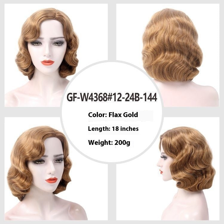 Vintage Water Ripple Hand Push Wave Wig