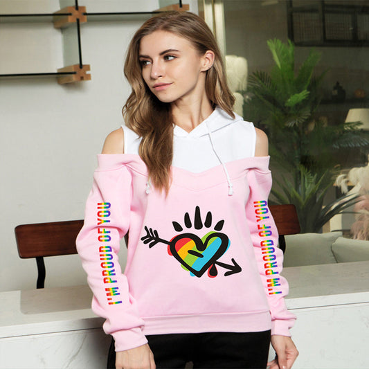 New Sexy Off-the-shoulder Hoodie For Women