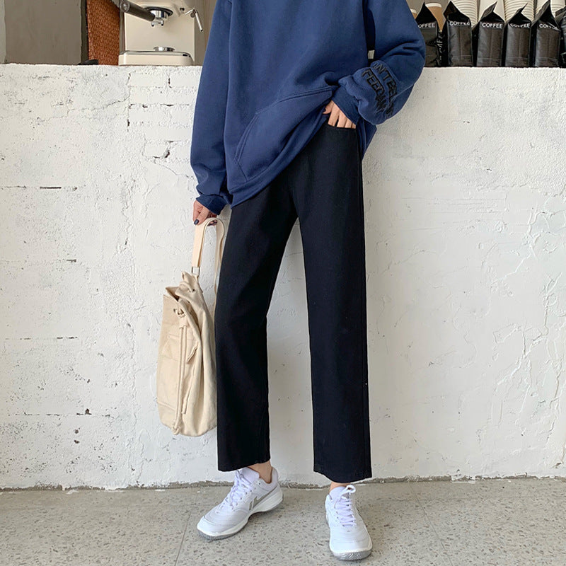 Loose straight wide leg pants