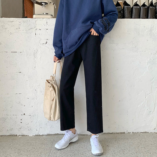 Loose straight wide leg pants