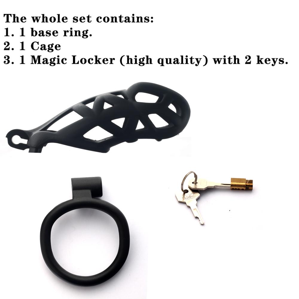 Men's black light cb chastity lock