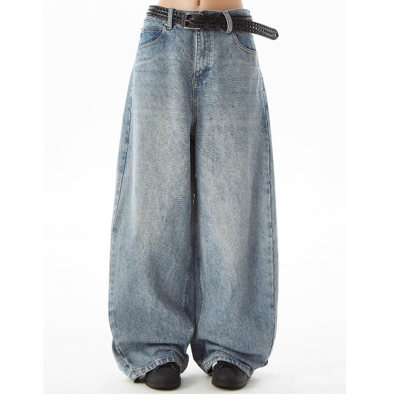 Retro Straight Jeans Loose High Waist Slimming