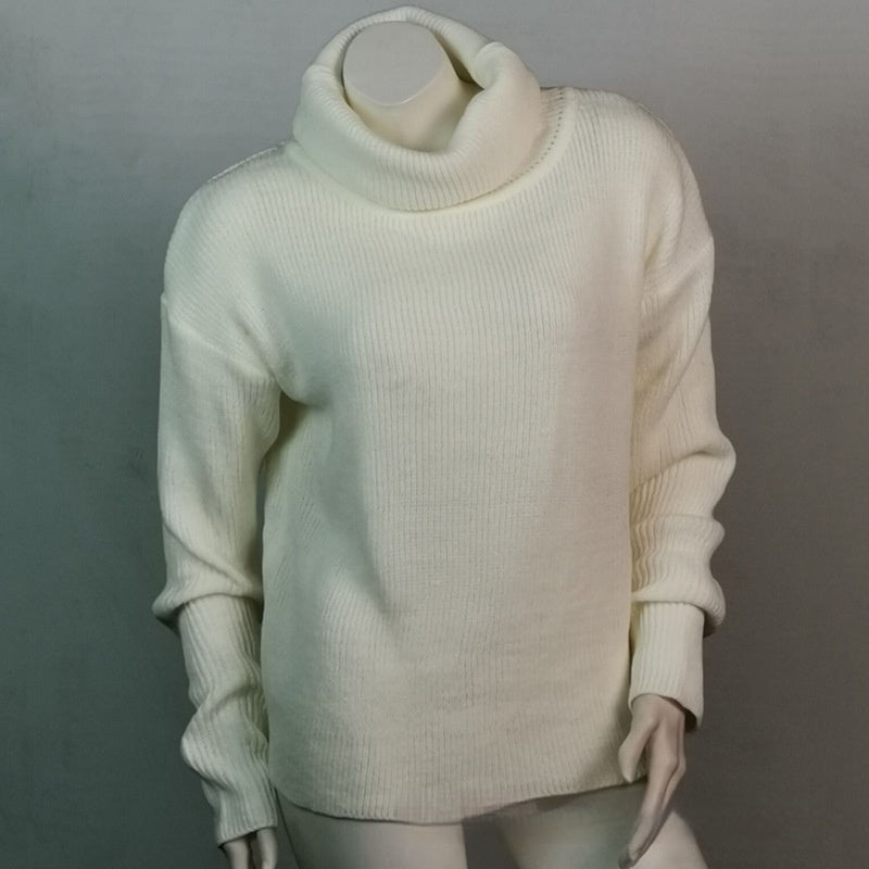 European And American Solid Color Turtleneck Long Sleeve Sweater