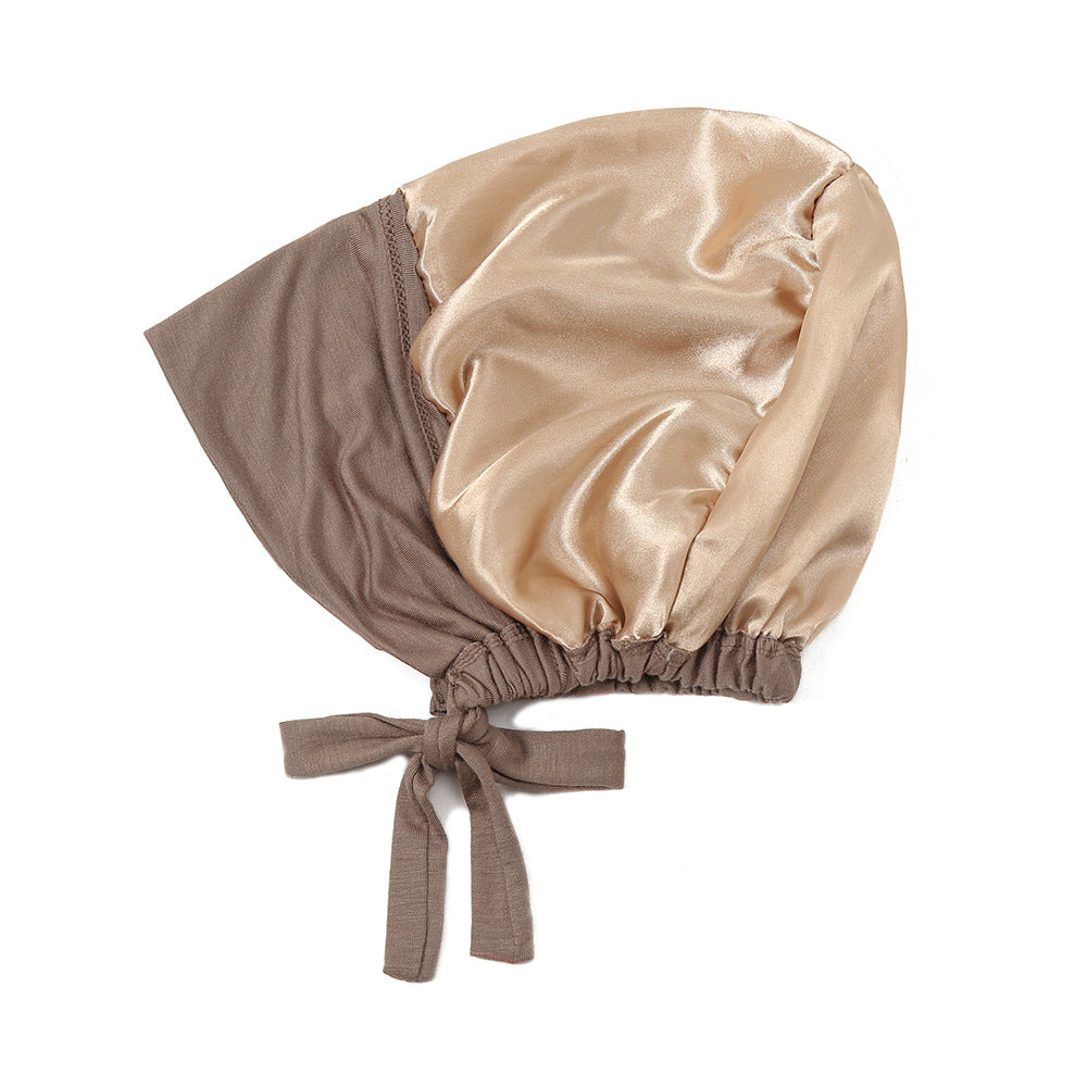 Women's Fashion Simple Mercerized Cotton Elastic Elastic Lace-up Ethnic Headscarf