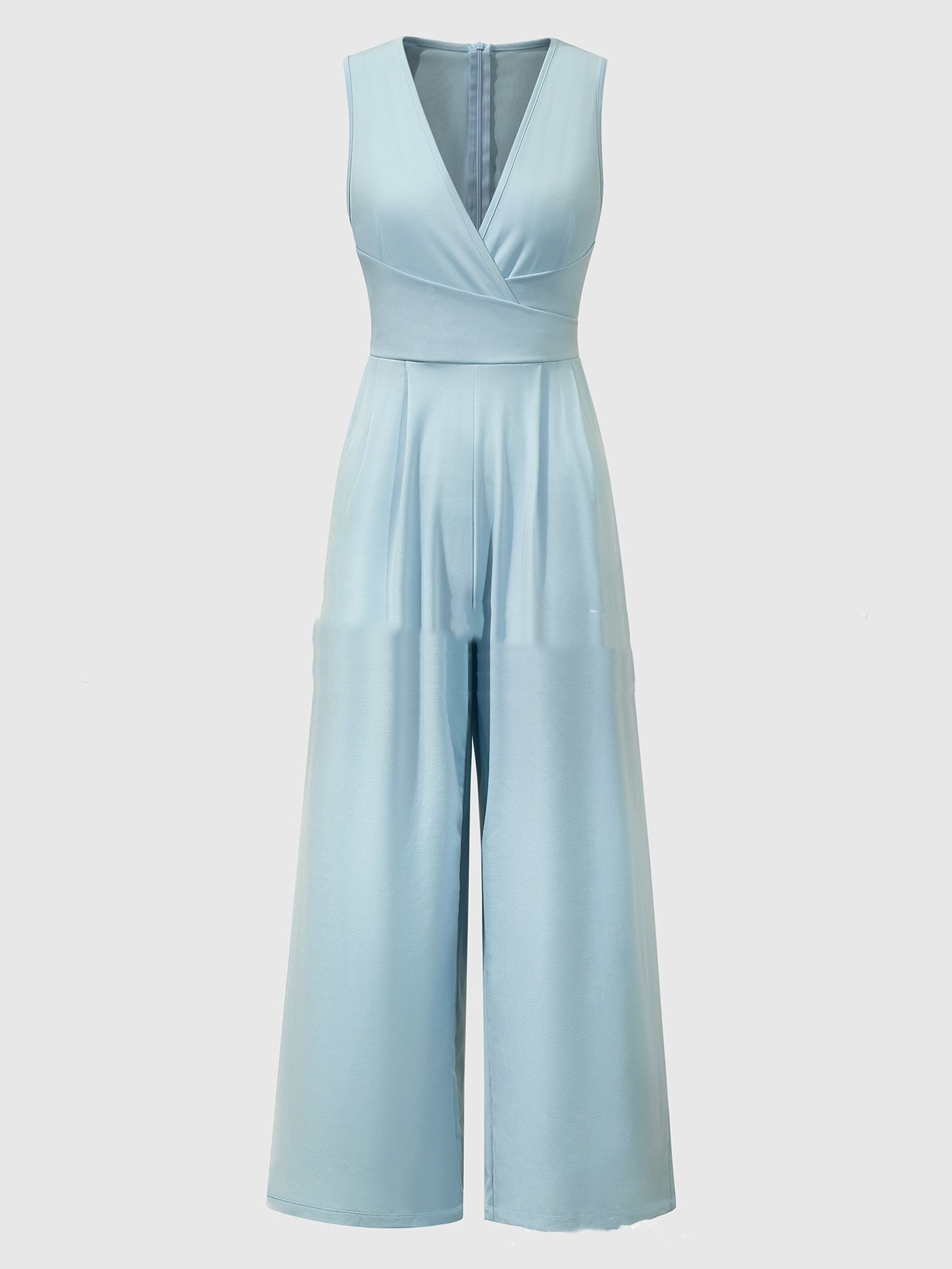 Women's Solid Color Wide Leg Jumpsuit