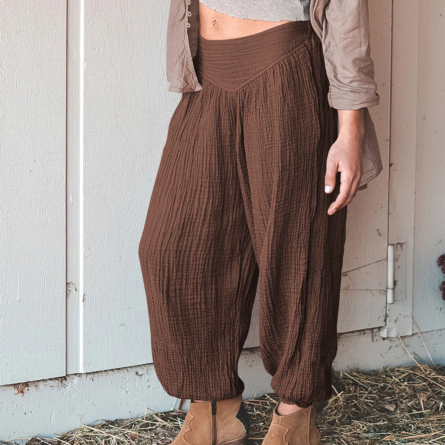 Autumn European And American Women's Clothing Loose Wide-leg Pants