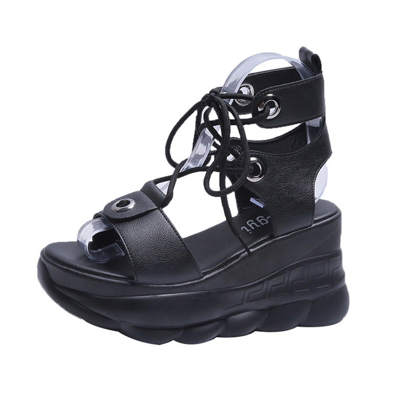 Inner Heightening All-match Fish Mouth Women's Sandals Wedge Platform Platform Shoes