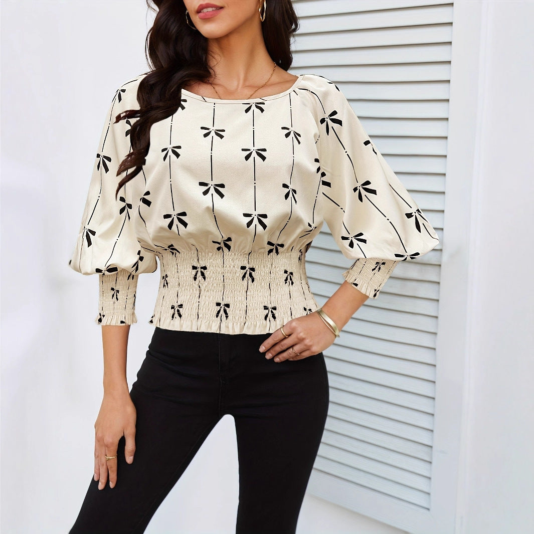 Fashionable Printed Shirt Women's Top