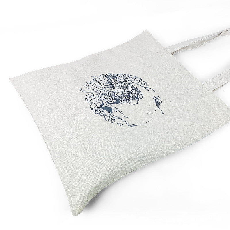 Large Capacity Hand Printed Shopping Bag Female