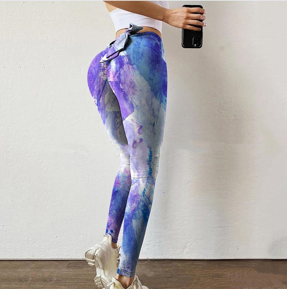 Amazon AliExpress Popular Printed Yoga Slim Pants
