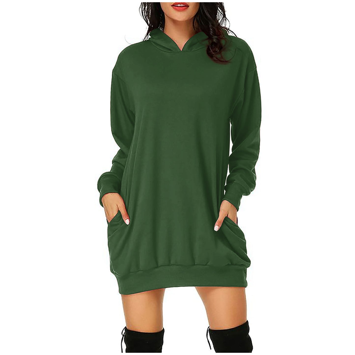 Ladies Gradient Digital Print Hooded Sweatshirt