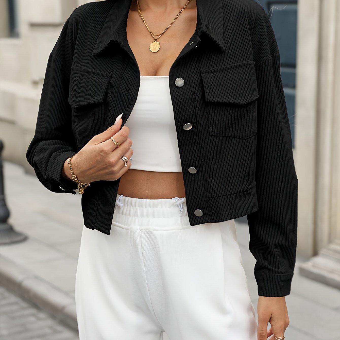Fitted Slimming Short Jacket For A Tailored