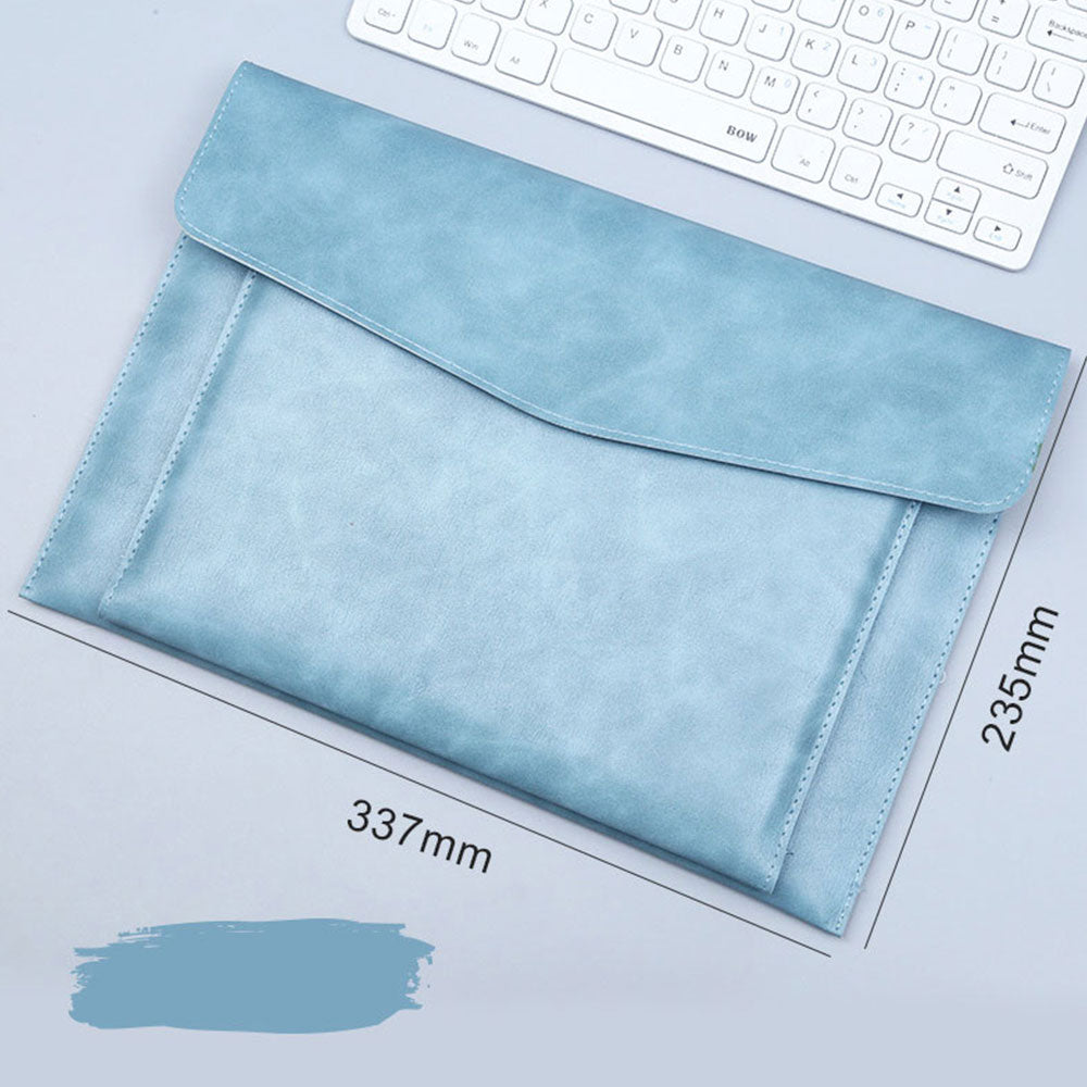 File Bag Contains Large Capacity Double-layer Leather Protective Sleeve