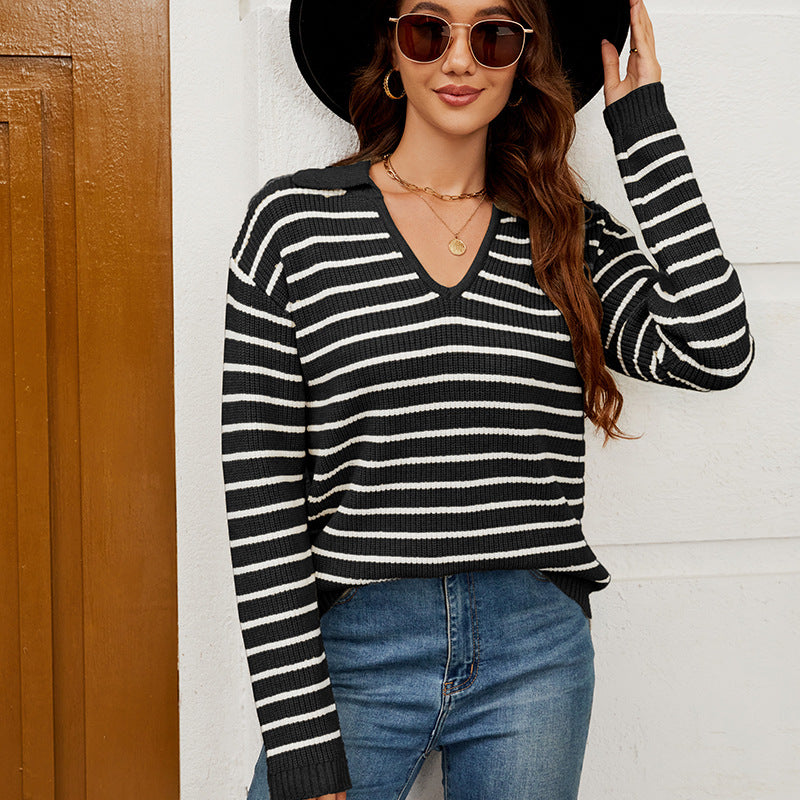 Long Sleeve Simple Style Pullover Knitting Bottoming Shirt