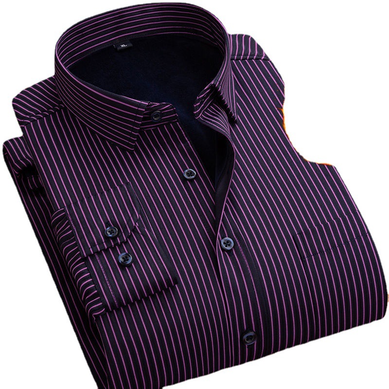 Men's Warm Shirt Plus Velvet Padded Long Sleeves
