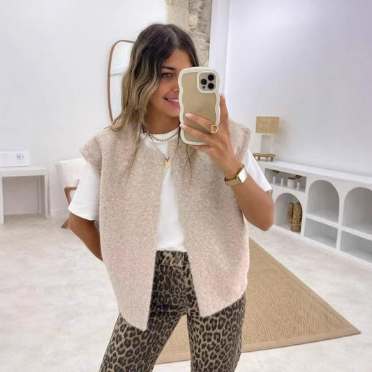 Womens Stylish Wool-Blend Warm Vest