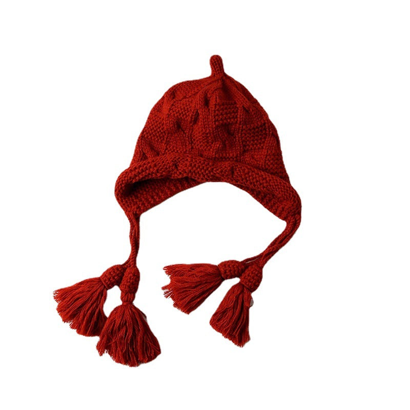 Ladies Winter Style Western Net Red All-match Hat