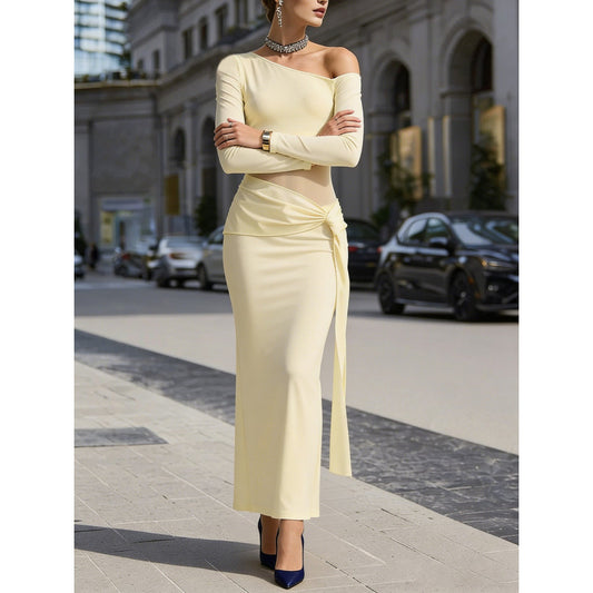 Dress With A Decorative Waist Tie