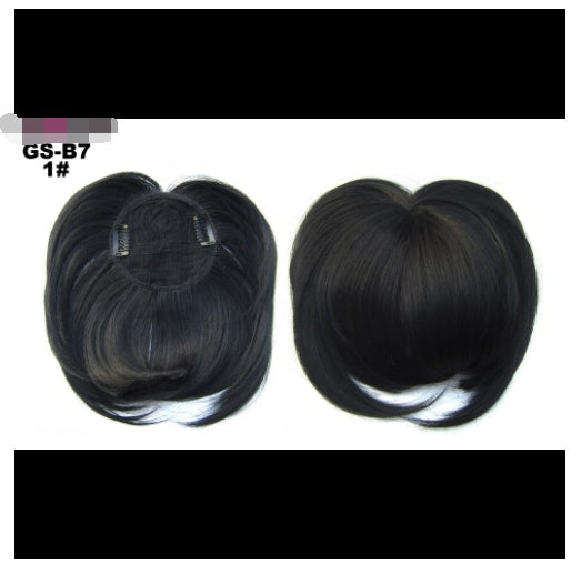 High Temperature Silk Chemical Fiber Wig Top Heart Bangs, Peach Heart Bangs On The Top Of TheHead