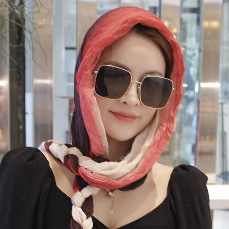 Hand-woven Hair Braid Scarf Girls Fashion Thin Scarf