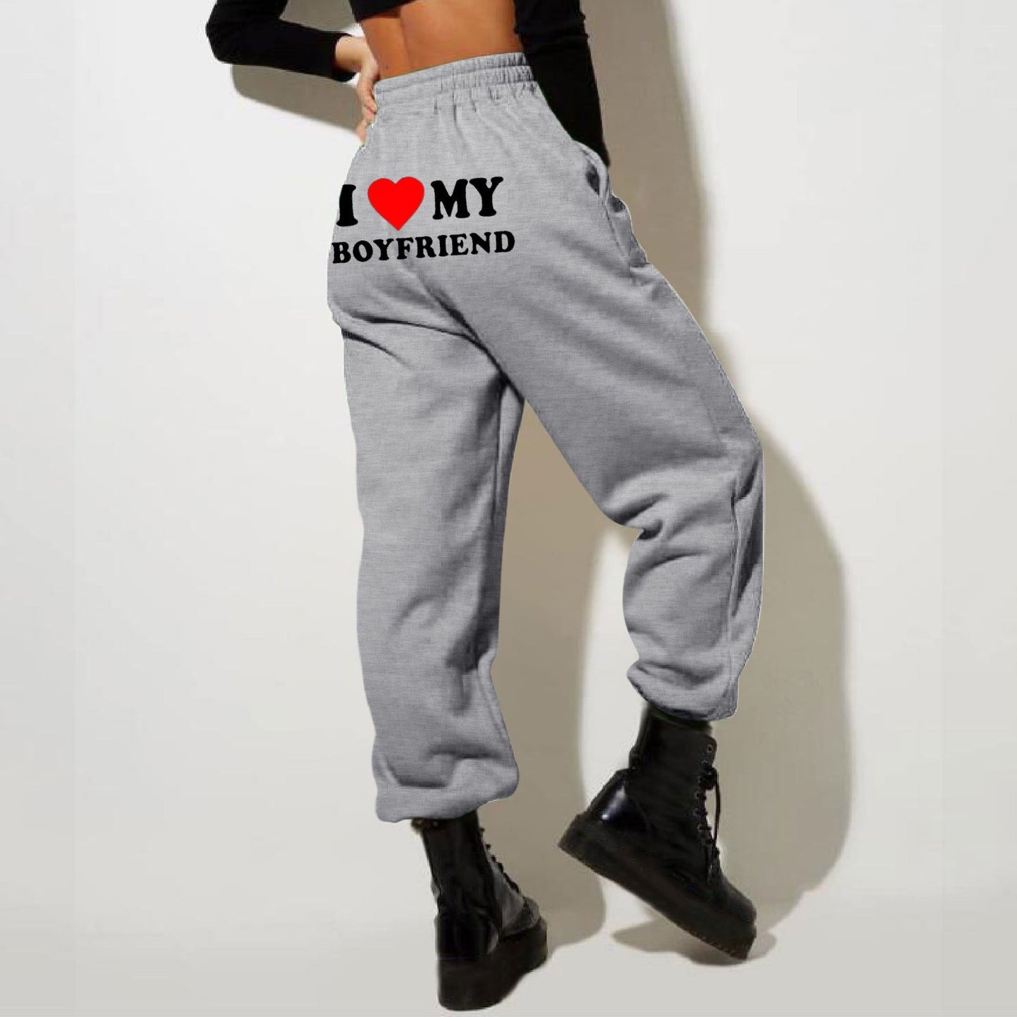 Casual Solid Color Running Track Pants