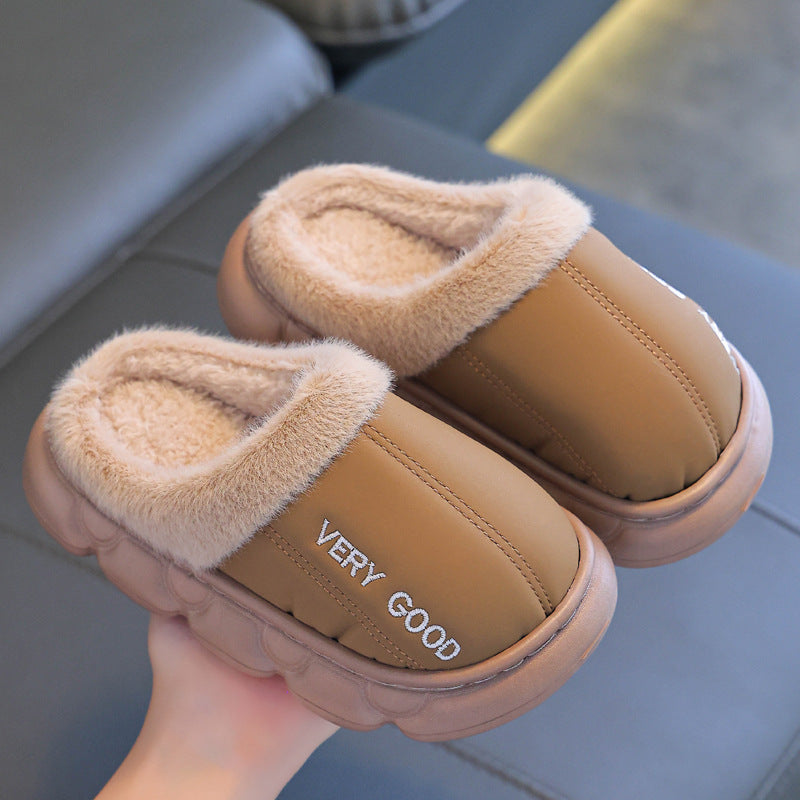 Winter Anti-slip Waterproof Cotton Slippers For Children