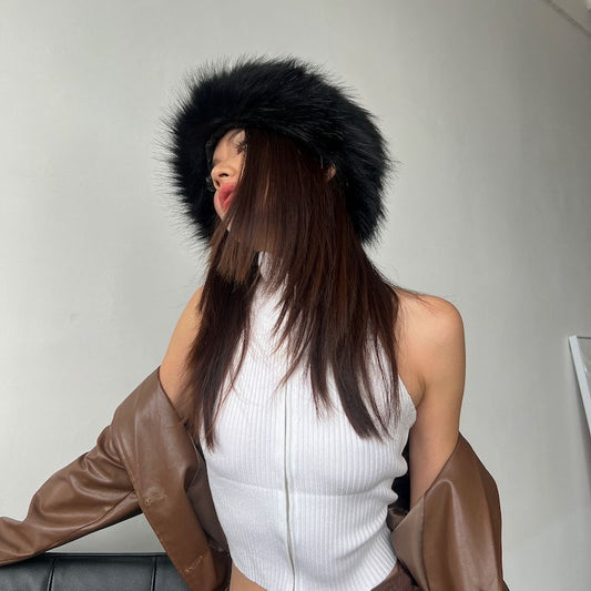 Stylish Padded Round-Top Fleece Hat For Women