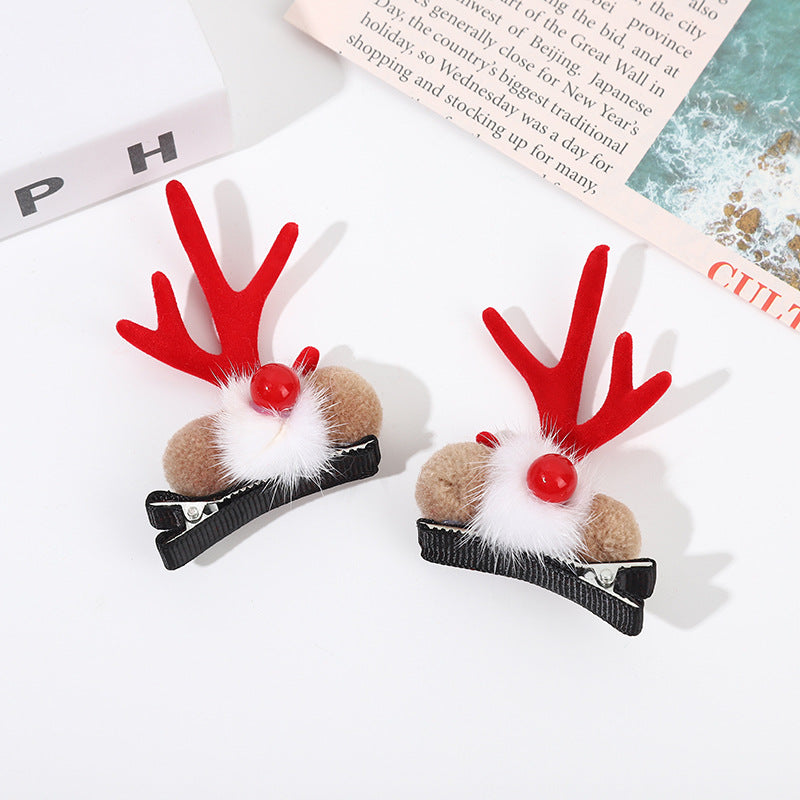 Christmas Antlers Hairpin Cartoon Cute Elk