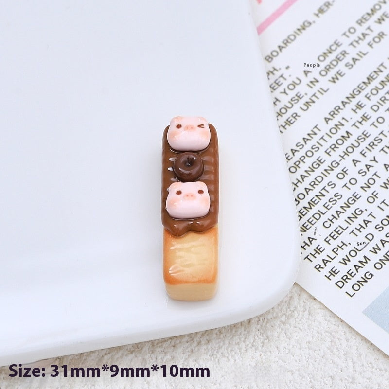 Resin Accessories Cartoon Diy Cream Glue Barrettes Hole Shoes Buckle Jewelry