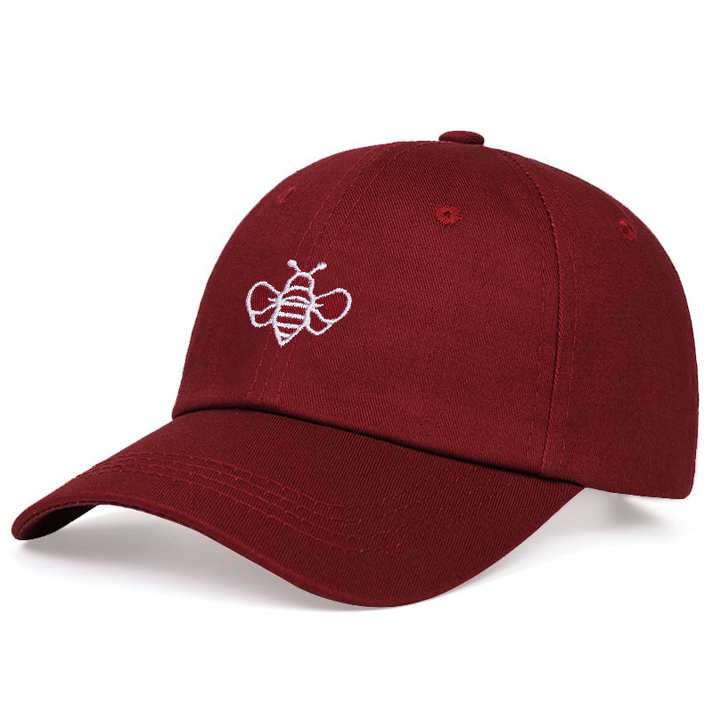 Cartoon Bee Embroidered Baseball Sun Hat