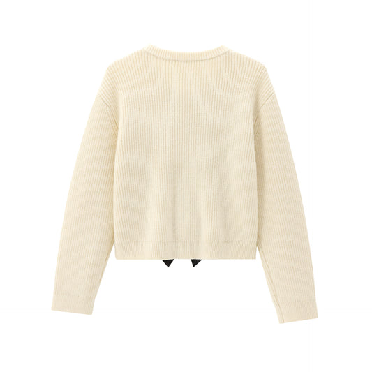 Fashion Soft Slim Fit Round Neck Long Sleeves Knitted Cardigan