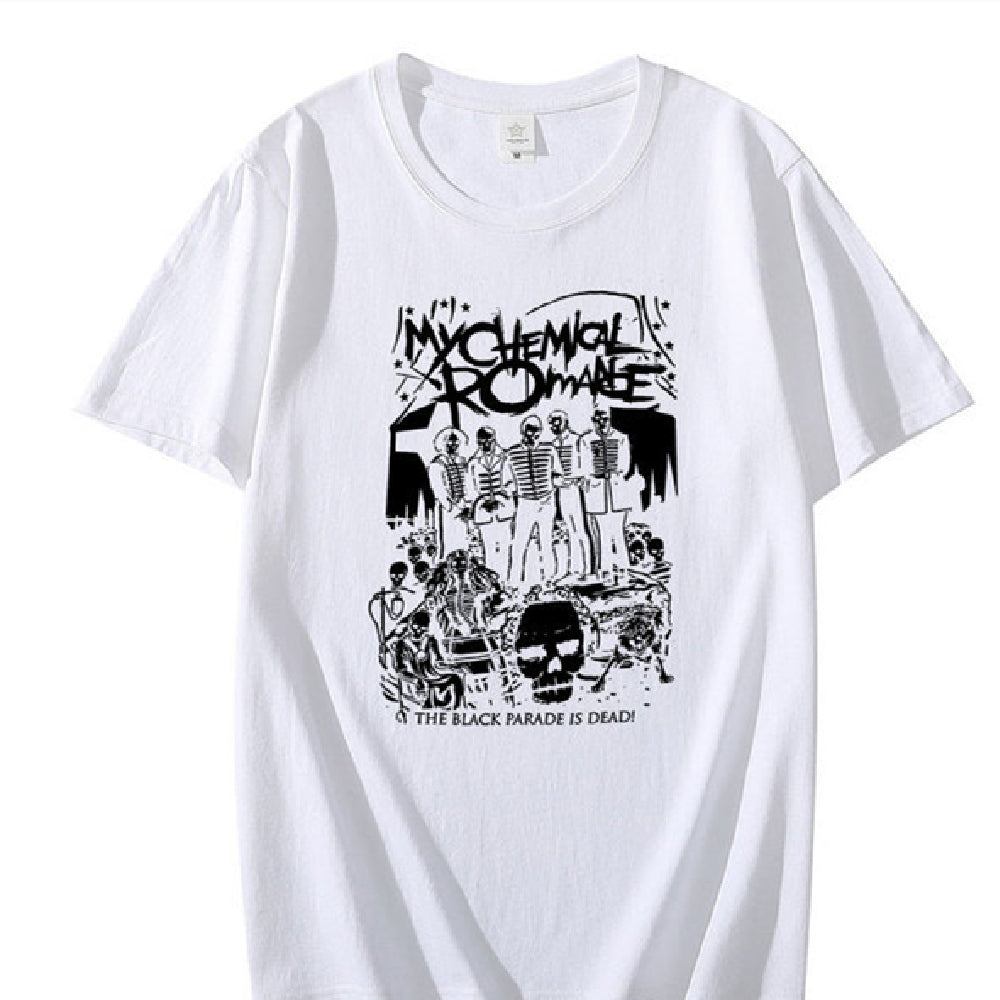 Punk Harajuku Dark Loose Vintage Top Couple T-shirt Short Sleeve