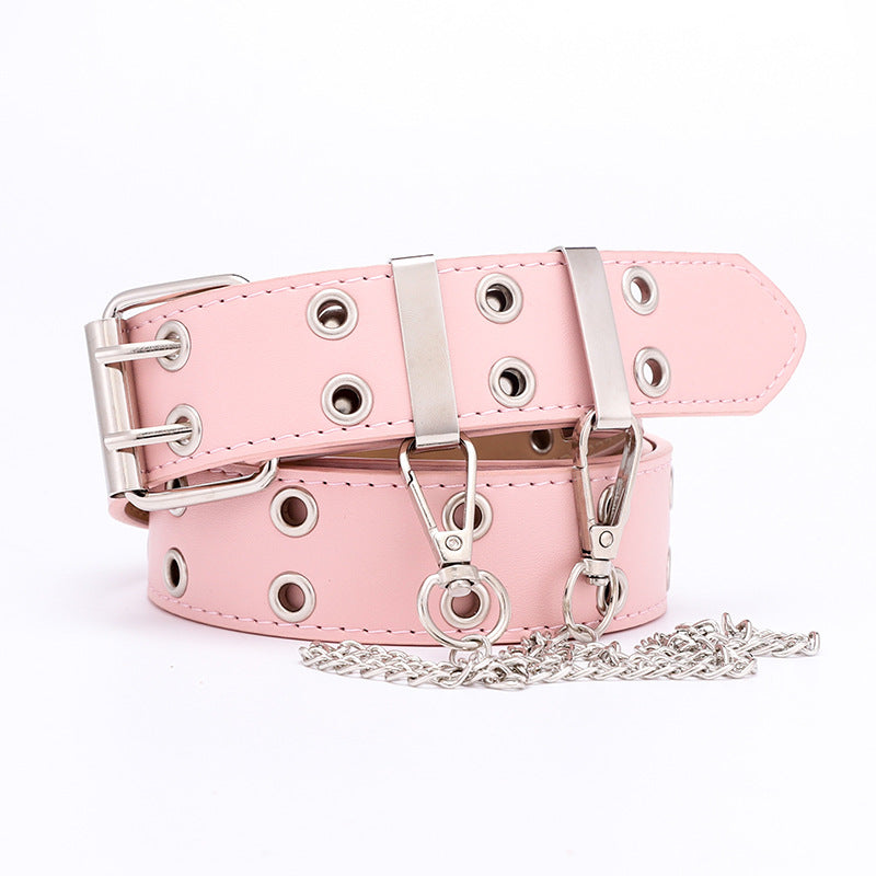 Double Breasted Waistband Hip-hop Chain Versatile