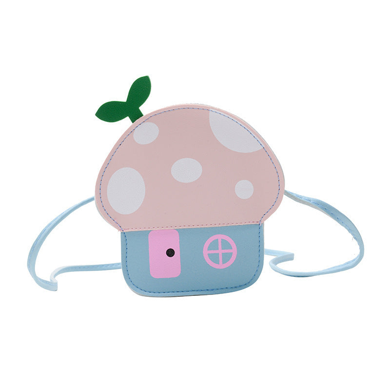 Cartoon Cute Children's Bag Shoulder Bag Korean Casual Messenger Bag Small Mushroom Coin Purse