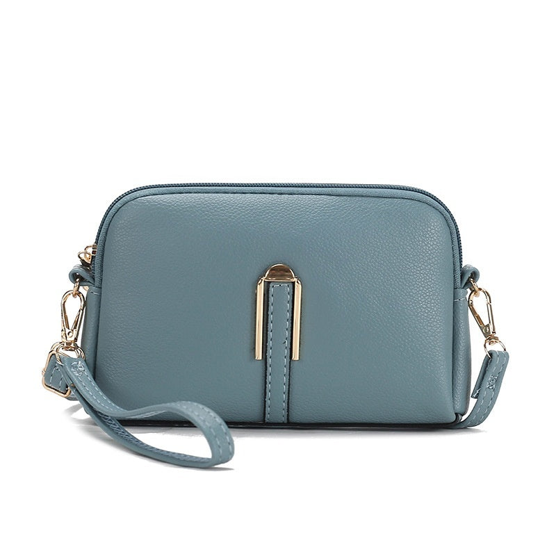 Ensfarvet Messenger Bag til Dame Mobiltelefon