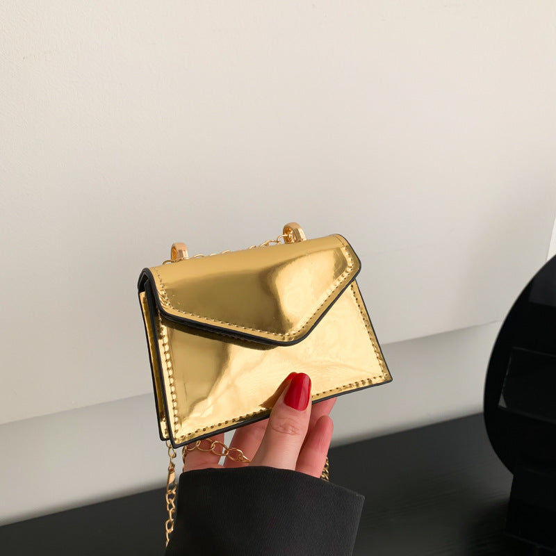 Colorful Laser Lipstick Mini Chain Makeup Small Square Bag