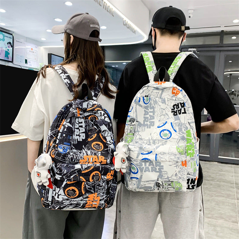 Personalized Graffiti College Students Bag Women's Casual Simple All-match Backpack
